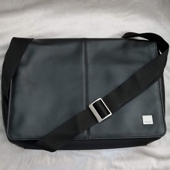 Black Leather Messenger Bag